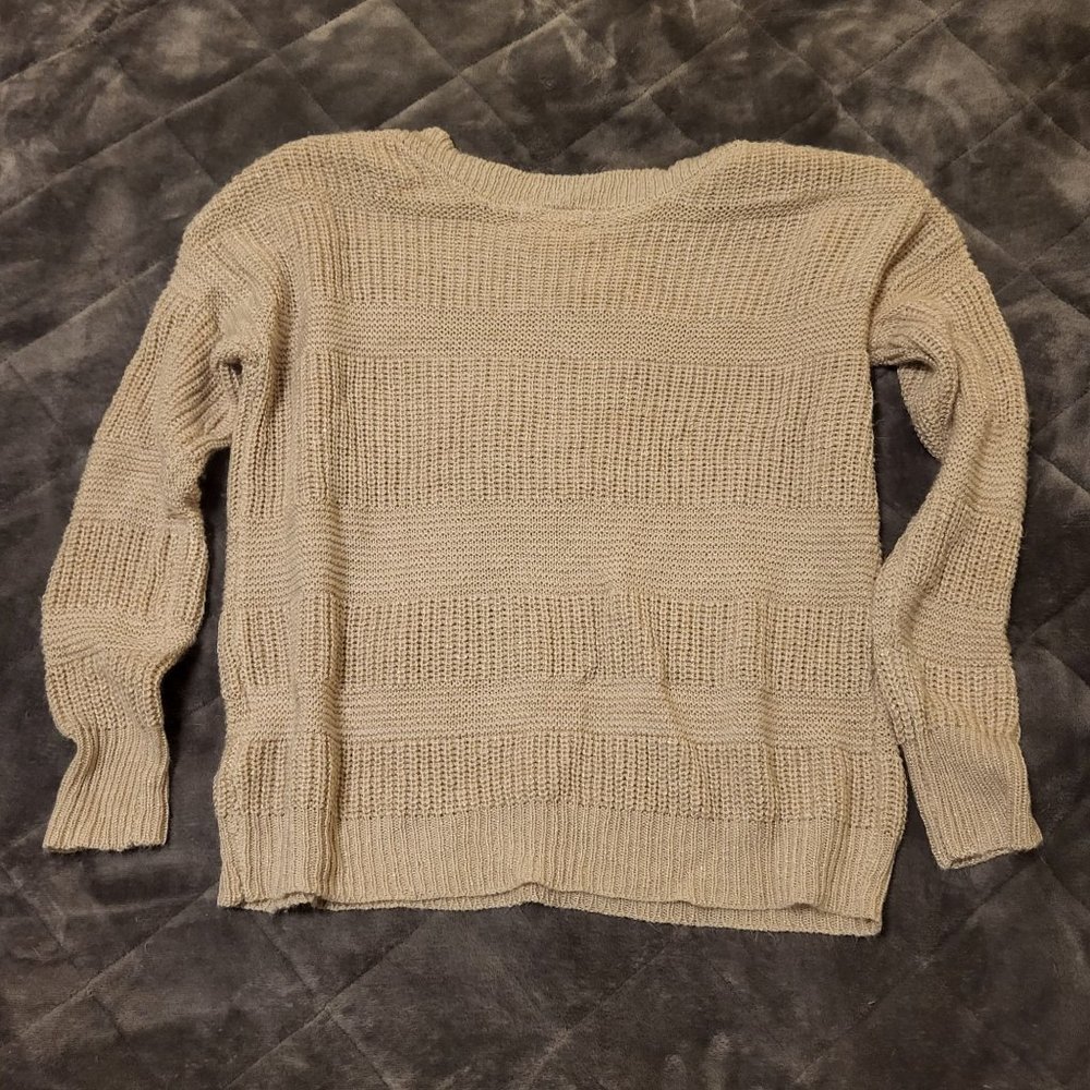 Olive & Oak Women's Knit Sweater, Beige Brown, Medium - Picture 3 of 9